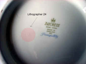 Back Stamp with Lithographer Number 24 Identifier